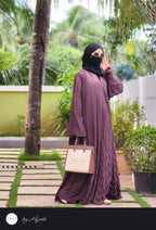 Elegant BROWN 🟤 Frilled Designer Wear Abaya