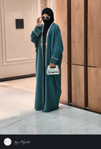 Emerald Green Stone Work Abaya