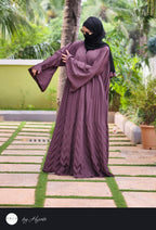Elegant BROWN 🟤 Frilled Designer Wear Abaya