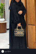 Black Stone Work Abaya – Luxury Embroidery Elegance