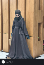 Sleeve Stone Work Umbrella Abaya – Luxury Designer Elegance