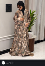 Modern Floral Printed Abaya – Luxury in Every Detail