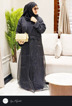 BLACK Organza Fabric – Elegant, Lightweight & Luxurious