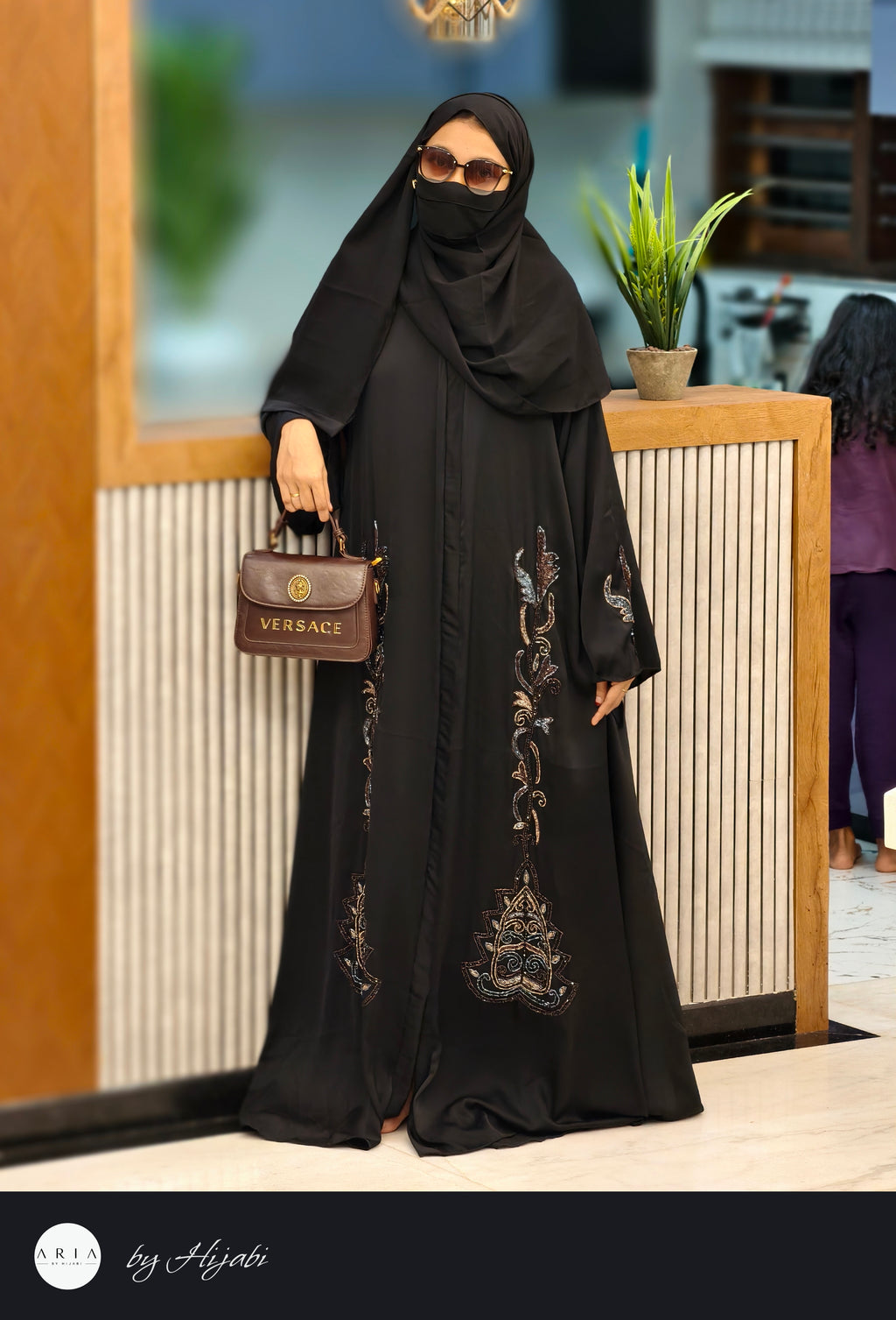 Luxury Stone Work Abaya