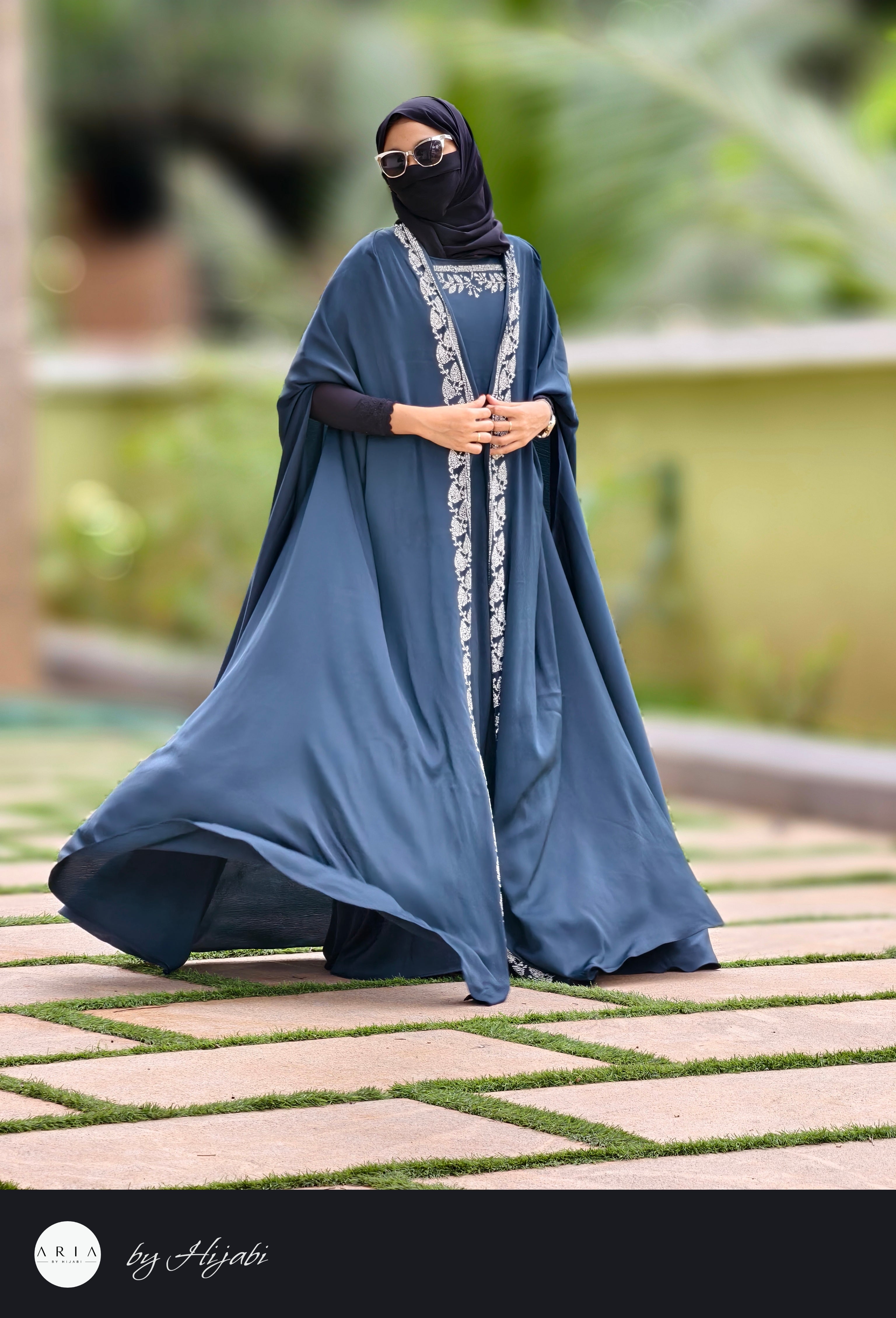Moroccan Designer Bridal Wear Stone Work Premium Abaya