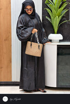 Original Dubai Black Organza Designer Abaya