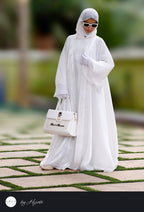 Pure White Organza Designer Abaya