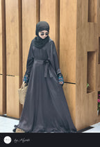Sleeve Stone Work Umbrella Abaya – Luxury Designer Elegance