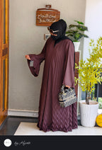 Elegant BROWN 🟤 Frilled Designer Wear Abaya