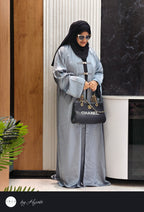 Designer Silver Grey Abaya – Modern Elegance Redefined