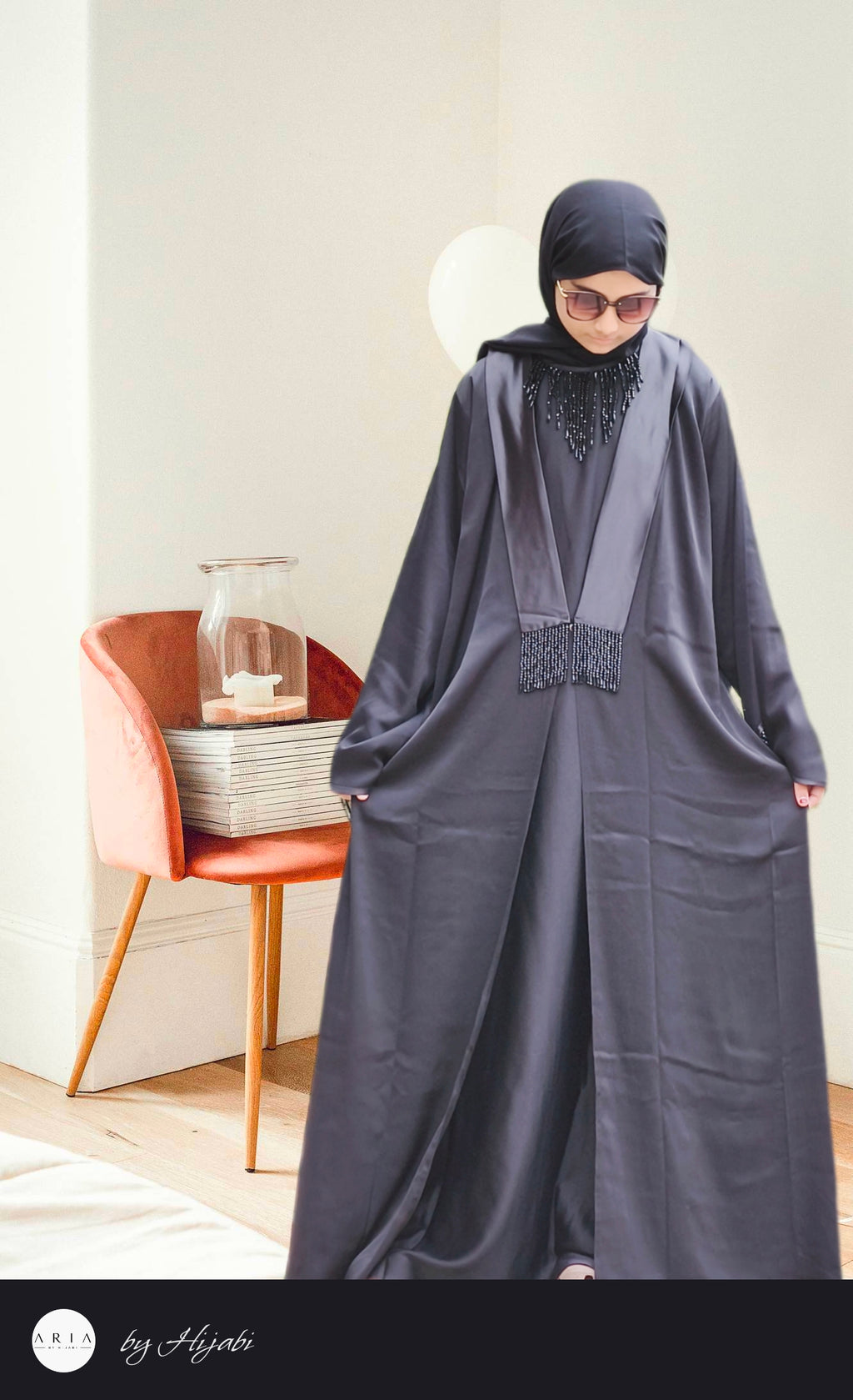 Shawl Lapel Designer Wear Abaya