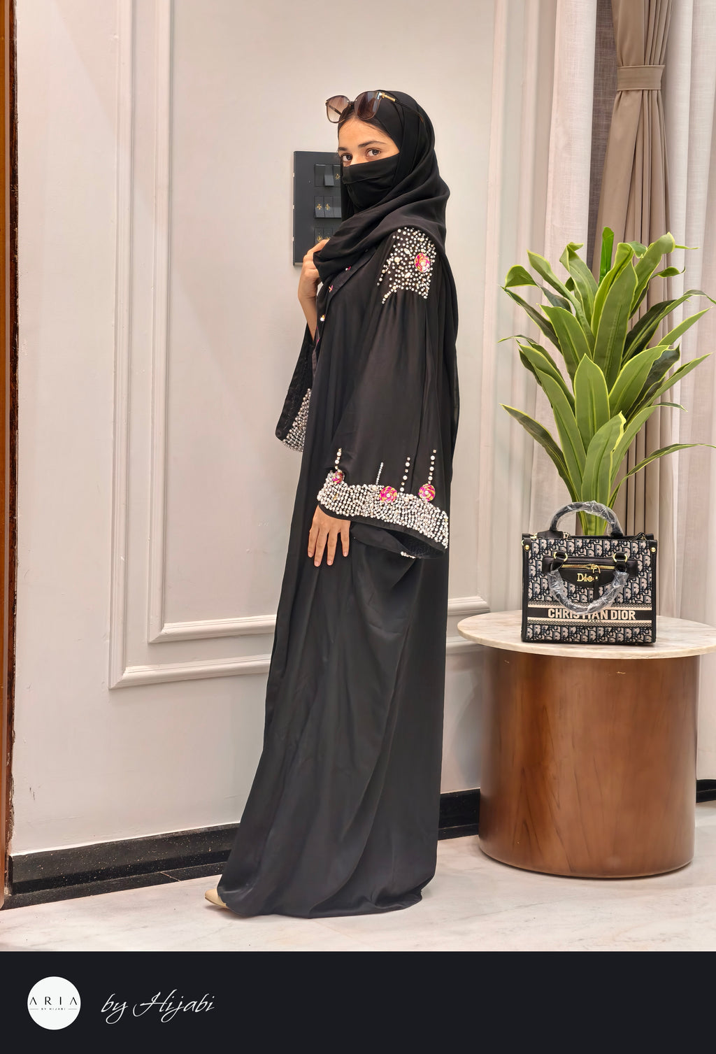 Bridal Designer Wear Stone Work Abaya