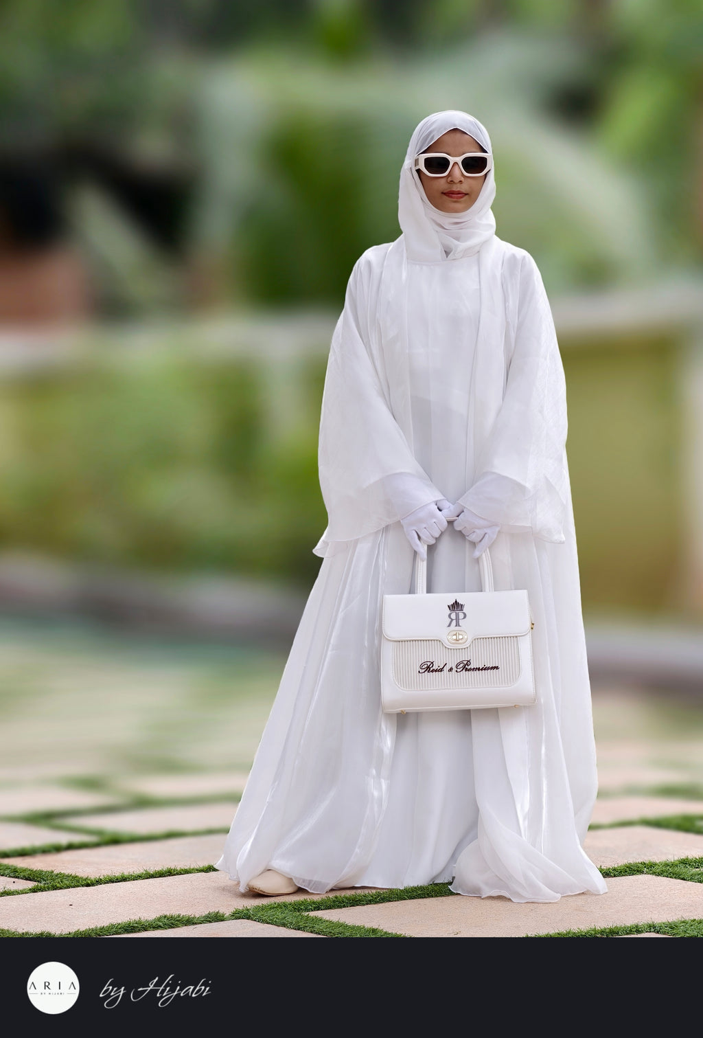 Pure White Organza Designer Abaya