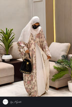 Elegant Floral Shimmer Designer silhouette Wear Abaya