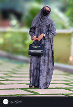Designer Wear Self Floral Printed Abaya