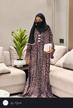 Cheetah Print Umbrella Abaya