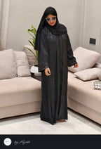 Black Designer Wear Stone Work Embroidery Abaya