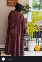 Elegant BROWN 🟤 Frilled Designer Wear Abaya