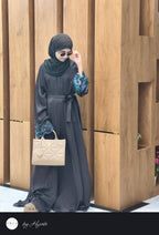 Sleeve Stone Work Umbrella Abaya – Luxury Designer Elegance
