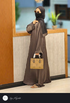Coffee Brown Elegant Abaya
