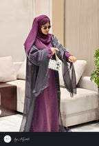 BLACK & WINE Organza Fabric – Elegant, Lightweight & Luxurious