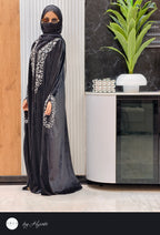 Moroccan Bridal Designer Velvet Abaya with Stone Work