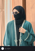 Emerald Green Stone Work Abaya
