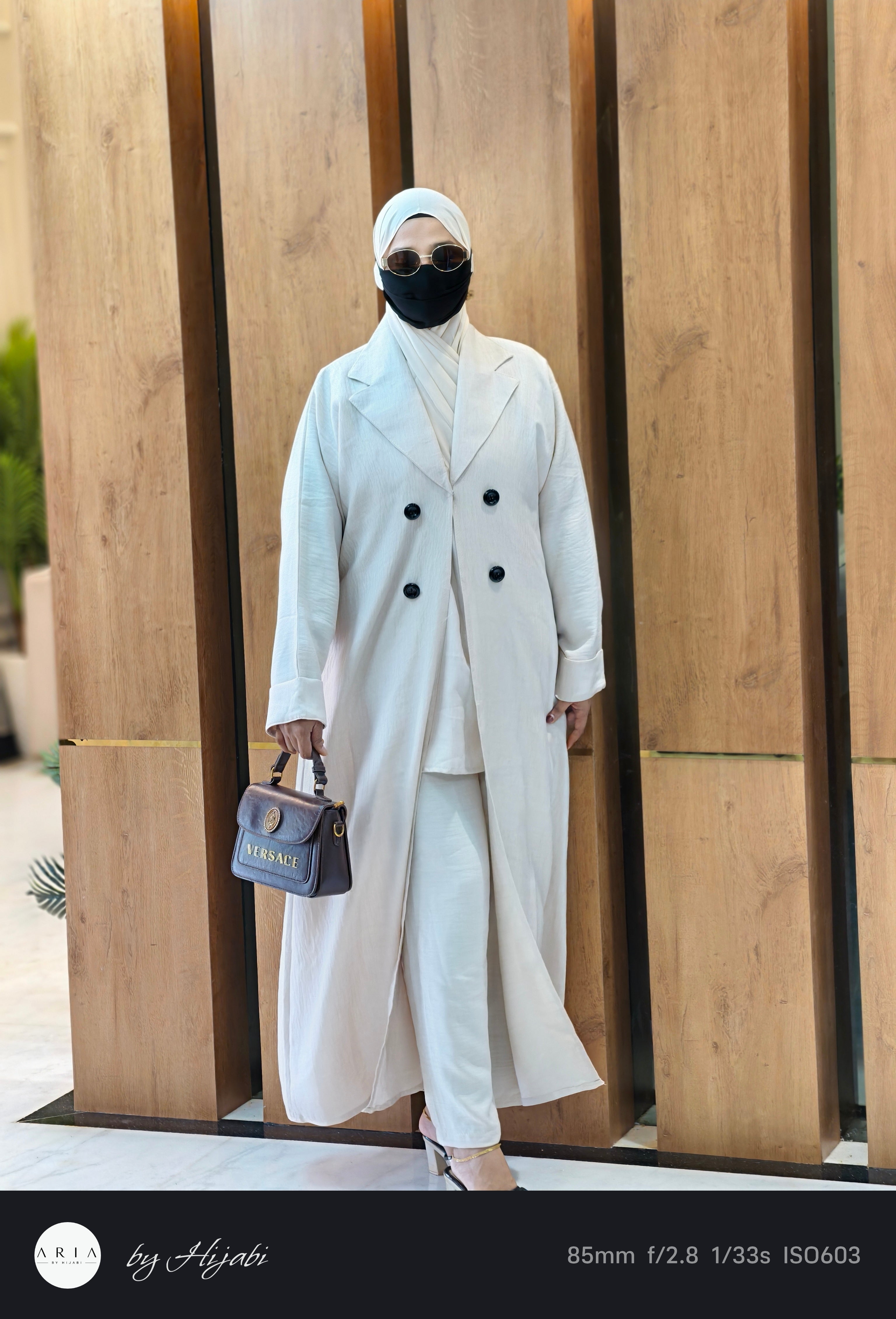 Official Lapel Abaya – Dubai Imported | 3-Piece Corporate Collection