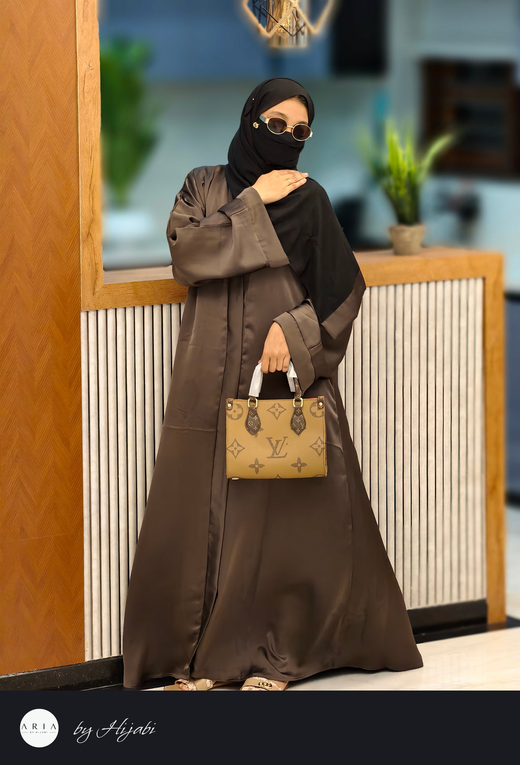 Coffee Brown Elegant Abaya