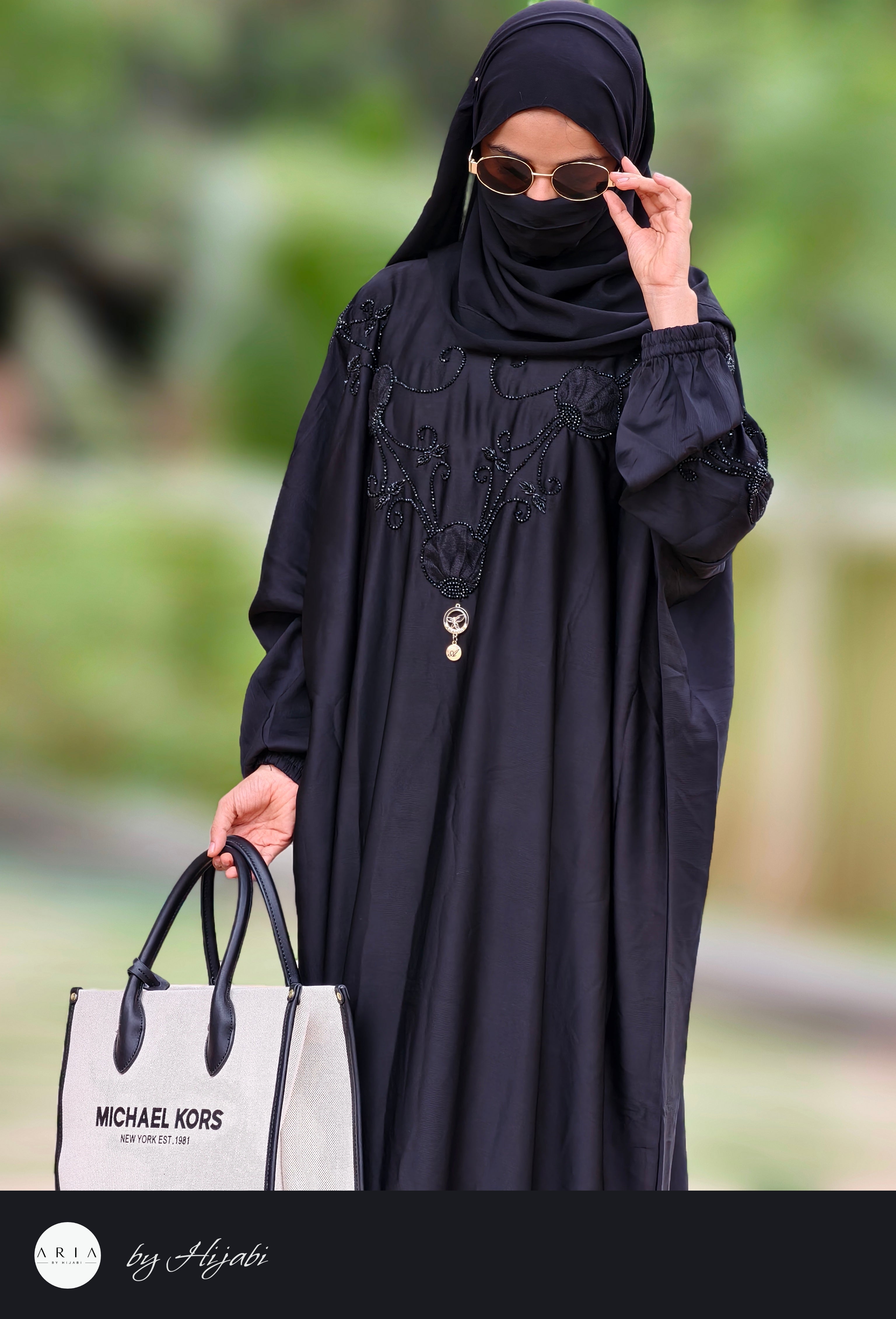 Premium Elegant Stone Work Abaya