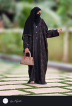 Elegant Self Printed Abaya – Understated Luxury with Timeless Grace