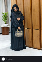 Black Stone Work Abaya – Luxury Embroidery Elegance