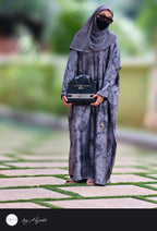 Designer Wear Self Floral Printed Abaya