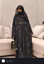 Self-Printed Floral Netted Designer Abaya