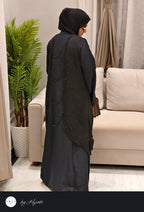 Bridal Designer Wear with Unique Back Stone Work Abaya