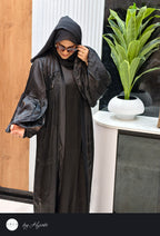 Original Dubai Black Organza Designer Abaya