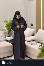 Black Designer Wear Stone Work Embroidery Abaya