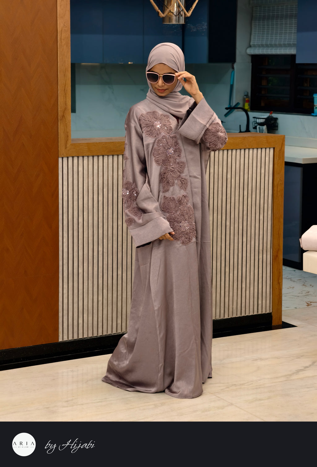 Designer Stone Work Abaya – A Statement of Modern Elegance