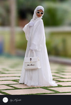 Pure White Organza Designer Abaya
