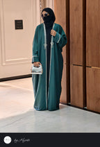 Emerald Green Stone Work Abaya