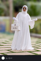 Pure White Organza Designer Abaya