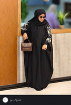 Luxury Corel Blue Stone Work Abaya