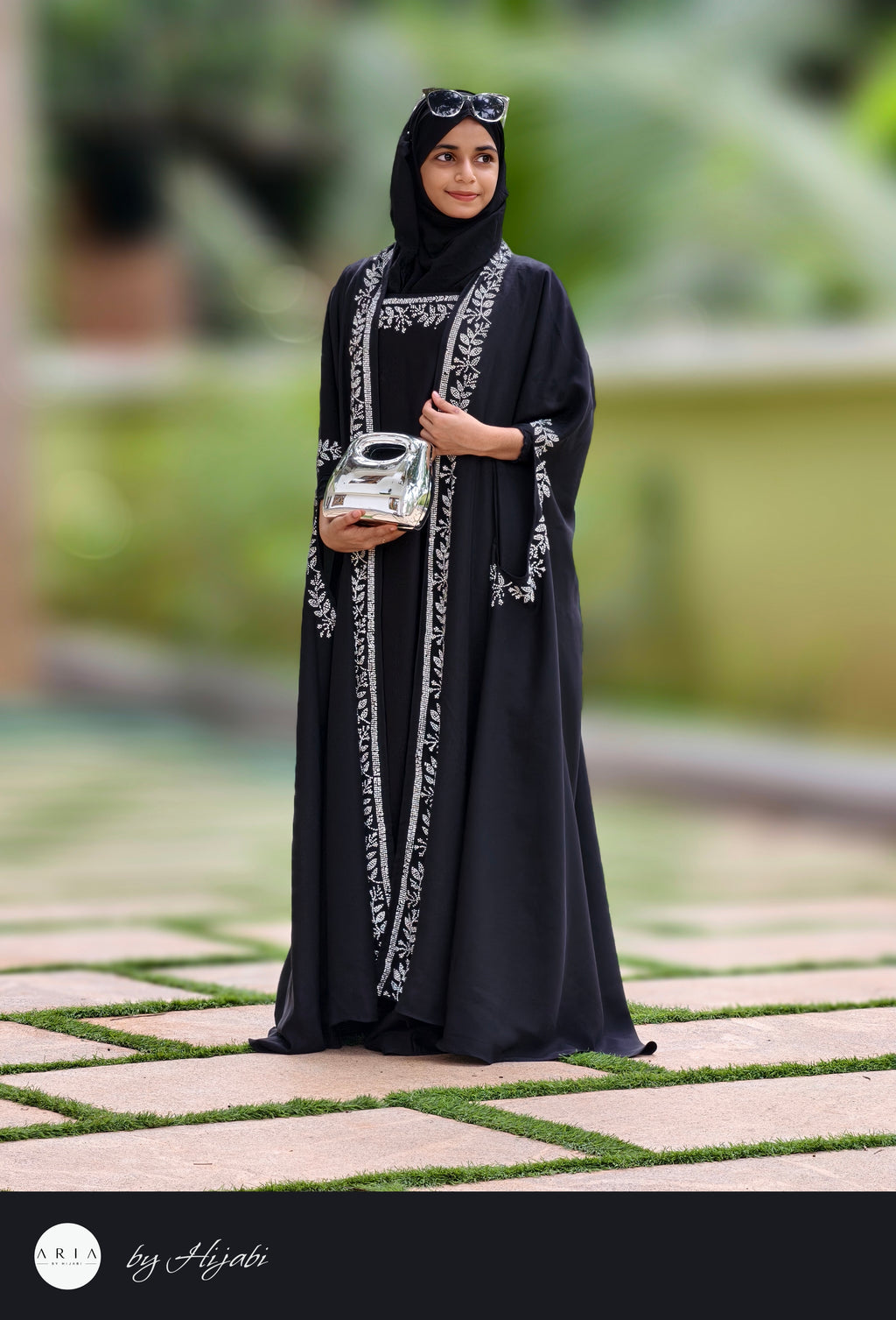 Elegant Moroccan Designer Bridal Wear Stone Work Premium Abaya