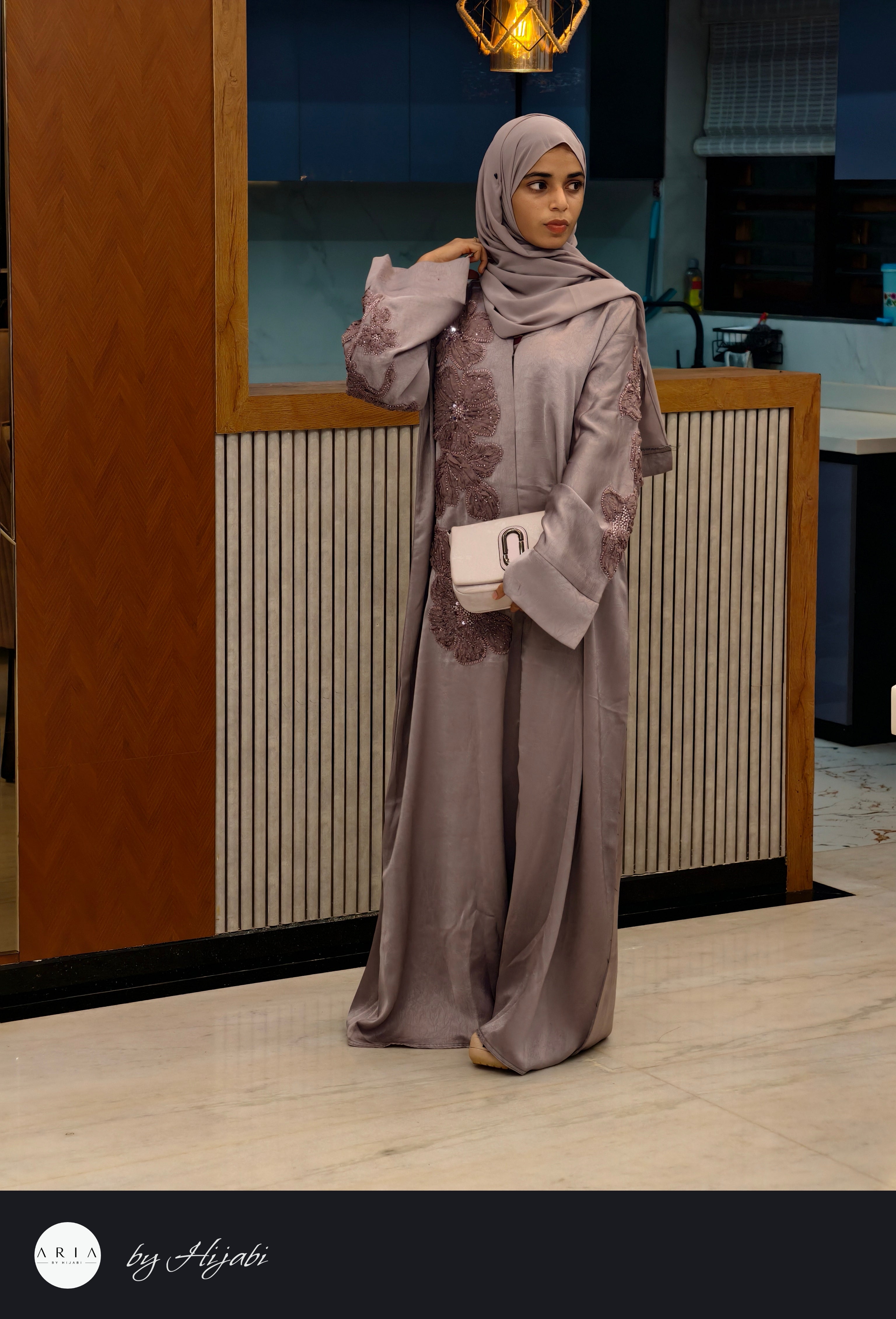 Designer Stone Work Abaya – A Statement of Modern Elegance