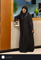 Luxury Oval Lapel Abaya