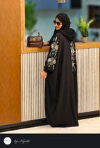 Luxury Corel Blue Stone Work Abaya