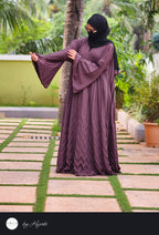 Elegant BROWN 🟤 Frilled Designer Wear Abaya