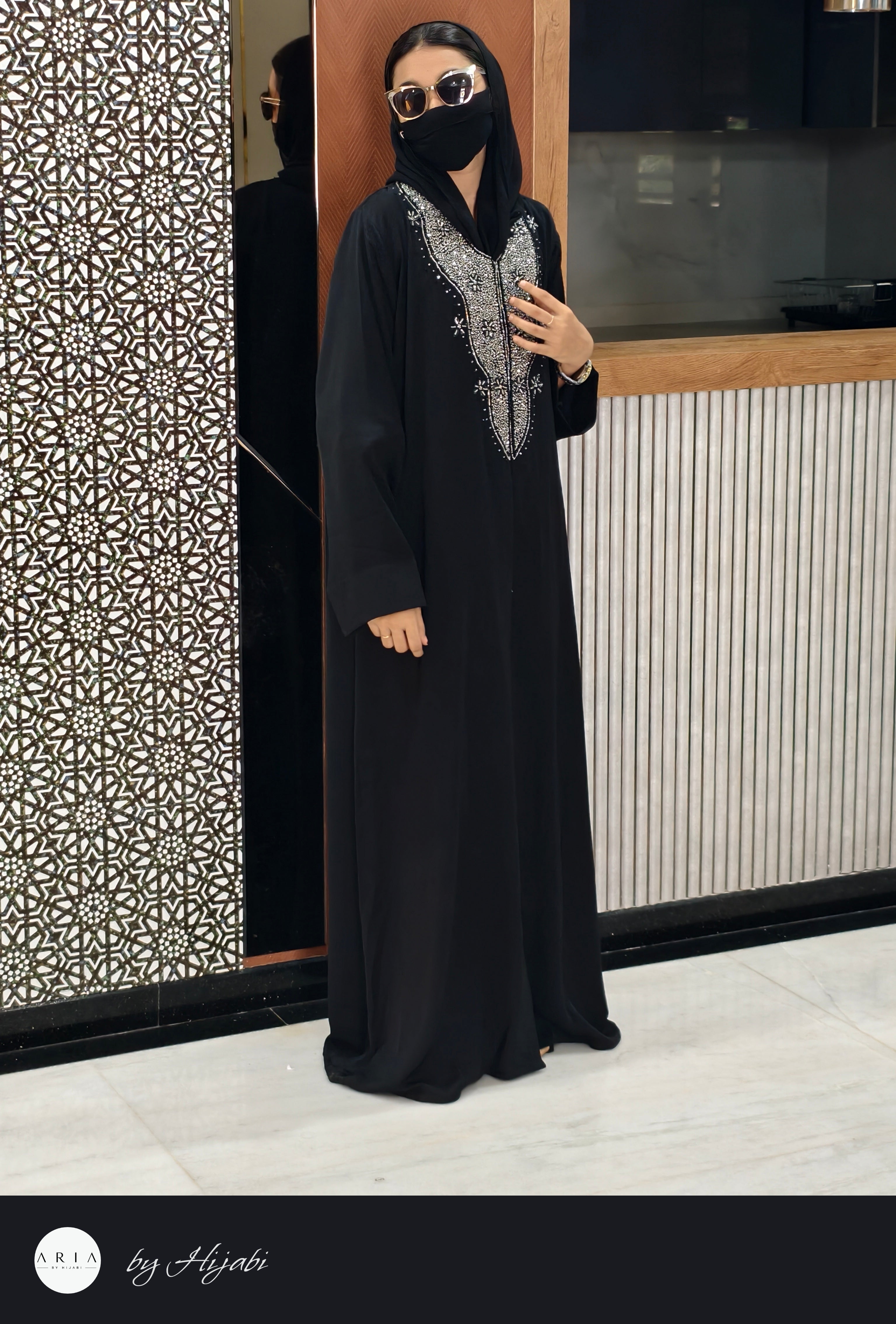 Stone Work Abaya – Elegance Crafted to Perfection
