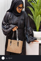 Original Dubai Black Organza Designer Abaya