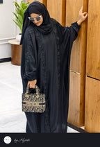 Black Stone Work Abaya – Luxury Embroidery Elegance